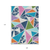 9' X 12' Dark Blue Green And Pink Geometric Washable Indoor Outdoor Area Rug