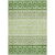 8' X 10' Green Sage And Ivory Geometric Washable Indoor Outdoor Area Rug
