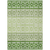 8' X 10' Green Sage And Ivory Geometric Washable Indoor Outdoor Area Rug