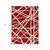 8' X 10' Red And Ivory Geometric Washable Indoor Outdoor Area Rug
