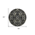 8' Black Gray And Ivory Round Floral Washable Indoor Outdoor Area Rug