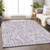 10' X 14' Lavender And Ivory Tribal Washable Indoor Outdoor Area Rug