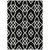 9' X 12' Black And Ivory Trellis Washable Indoor Outdoor Area Rug
