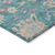 8' X 10' Teal Blue Pink And Ivory Floral Washable Indoor Outdoor Area Rug