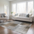 8' X 10' Silver Gray And Beige Abstract Washable Indoor Outdoor Area Rug
