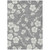 9' X 12' Gray And Ivory Floral Washable Indoor Outdoor Area Rug Transitional Style - Gray, Ivory Color