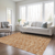 9' X 12' Terra Cotta Copper And Beige Geometric Washable Indoor Outdoor Area Rug