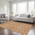 9' X 12' Terra Cotta Copper And Beige Geometric Washable Indoor Outdoor Area Rug