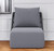 33" Gray Outdoor Accent Chair with Gray Cushions
