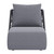 33" Gray Outdoor Accent Chair with Gray Cushions