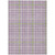 8' X 10' Purple Green And Ivory Plaid Washable Indoor Outdoor Area Rug