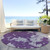 8' Purple And Lavender Round Abstract Washable Indoor Outdoor Area Rug Transitional Style - Purple, Lavender Color