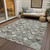 9' X 12' Sage And Off White Geometric Washable Indoor Outdoor Area Rug