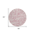 8' Blush And Ivory Round Floral Washable Indoor Outdoor Area Rug