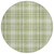 8' Artichoke Green Brown And Ivory Round Plaid Washable Indoor Outdoor Area Rug - 608219388324