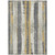 10' X 14' Gold And Gray Striped Washable Indoor Outdoor Area Rug - Gold, Gray