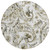 8' Brown Ivory And Tan Round Paisley Washable Indoor Outdoor Area Rug