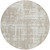 8' Taupe And Ivory Round Abstract Washable Indoor Outdoor Area Rug - 608219205690
