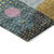 10' X 14' Green Purple And Blue Geometric Washable Indoor Outdoor Area Rug
