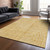 8' X 10' Gold And Ivory Geometric Washable Indoor Outdoor Area Rug Transitional Style - Gold, Ivory Color