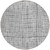 8' Gray Charcoal And Silver Round Striped Washable Indoor Outdoor Area Rug