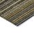 9' X 12' Gold Beige And Wheat Striped Washable Indoor Outdoor Area Rug