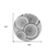 8' Round Gray and Black Round Faux Bois Washable Non Skid Indoor Outdoor Area Rug