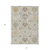 8' X 10' Beige Brown And Green Damask Washable Indoor Outdoor Area Rug