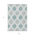10' X 14' Aqua Teal Blue And Ivory Ikat Washable Indoor Outdoor Area Rug