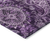 10' X 14' Purple And Charcoal Floral Medallion Washable Indoor Outdoor Area Rug