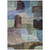 9' X 12' Brown Blue And Green Abstract Washable Indoor Outdoor Area Rug