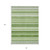 8' X 10' Artichoke Green Striped Washable Indoor Outdoor Area Rug