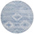 8' Denim Blue And Sky Blue Round Southwestern Washable Indoor Outdoor Area Rug - Denim Blue, Sky Blue