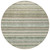 8' Sage Mint Green And Beige Round Striped Washable Indoor Outdoor Area Rug