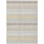 9' X 12' Ivory And Beige Striped Washable Indoor Outdoor Area Rug - Ivory, Beige