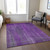9' X 12' Purple Striped Washable Non Skid Indoor Outdoor Area Rug Transitional Style - Purple Color
