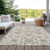 9' X 12' Ivory Brown And Gray Moroccan Washable Indoor Outdoor Area Rug