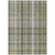 9' X 12' Gray Plaid Washable Non Skid Indoor Outdoor Area Rug