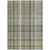 9' X 12' Gray Plaid Washable Non Skid Indoor Outdoor Area Rug