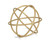 Petite Gold Metal Orb Decorative Sculpture - 808230079496
