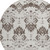 8' Chocolate Taupe And Beige Round Oriental Washable Indoor Outdoor Area Rug