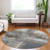 8' Khaki And Brown Round Abstract Washable Indoor Outdoor Area Rug - 880016865899