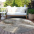 8' Khaki And Brown Round Abstract Washable Indoor Outdoor Area Rug - 880016865899