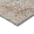 8' X 10' Coral And Gray Damask Washable Indoor Outdoor Area Rug