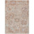 8' X 10' Coral And Gray Damask Washable Indoor Outdoor Area Rug