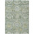 10' X 14' Sage And Gold Medallion Washable Indoor Outdoor Area Rug