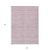 9' X 12' Blush Pink And Beige Striped Washable Indoor Outdoor Area Rug