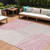 10' X 14' Pink Ivory And Gray Abstract Washable Indoor Outdoor Area Rug