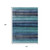 10' X 14' Teal Blue Aqua And Navy Blue Striped Washable Indoor Outdoor Area Rug