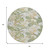 8' Ivory Wheat And Olive Green Round Botanical Leaves Washable Indoor Outdoor Area Rug